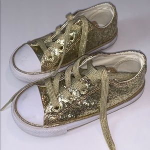 Gold Glitter Converse